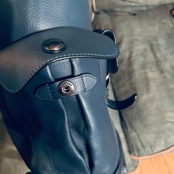 Coach Blue Leather Backpack with Vintage Design - Picture 3 of 6